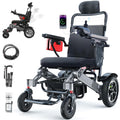 33 Lbs Lightweight Electric Wheelchair, Electric Wheelchairs for Adults Foldable, 15 Miles Range Motorized Wheelchair for Seniors, All Terrain Compact Portable Power Wheelchair, 330 Lbs Capacity