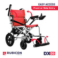 Rubicon DX03- Lightweight (Only 40lbs) Foldable Electric Wheelchair for Seniors - 12 mi Long Cruise Range with 500W Powerful Motor - Airline Approved with Detachable Battery (Model3)
