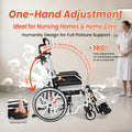 Super Lightweight Portable Transit Travel Wheelchair, Upgraded Folding Transport Wheelchairs (Weight 26.7lbs) for Adults and Seniors, Come with Telescopic Handle and Travel Bag