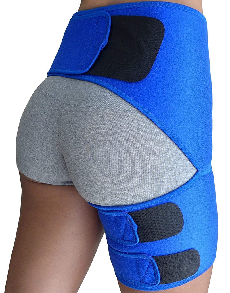 Hip Brace for Sciatica Pain Relief - Compression Support Wrap for Thigh Injury, Pulled Groin Muscles, Lower Back Pain, Hip Fleхоr Strain, Hamstring Pull, Sacroiliac SI Joint, Sciatic Nerve, Labral Tear - Stabilizer for Men, Women
