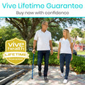 Vive Folding Cane - Foldable Walking Cane for Men, Women - Fold-up, Collapsible, Lightweight, Adjustable, Portable Hand Walking Stick - Balancing Mobility Aid - Comfortable Ergonomic Handle