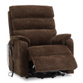 DYNOX Big Tall Man Large-Wide Power Dual Motor Lift Recliners Chairs for Elderly Lay Flat Lift Chair with Infinite Positions, Heat & Massage, Supports 400 LBS(9298L,Faux Leather,Brown)
