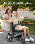 33 Lbs Lightweight Electric Wheelchair, Electric Wheelchairs for Adults Foldable, 15 Miles Range Motorized Wheelchair for Seniors, All Terrain Compact Portable Power Wheelchair, 330 Lbs Capacity