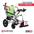 Rubicon DX03- Lightweight (Only 40lbs) Foldable Electric Wheelchair for Seniors - 12 mi Long Cruise Range with 500W Powerful Motor - Airline Approved with Detachable Battery (Model3)
