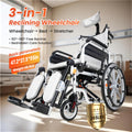Super Lightweight Portable Transit Travel Wheelchair, Upgraded Folding Transport Wheelchairs (Weight 26.7lbs) for Adults and Seniors, Come with Telescopic Handle and Travel Bag