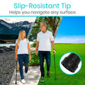 Vive Folding Cane - Foldable Walking Cane for Men, Women - Fold-up, Collapsible, Lightweight, Adjustable, Portable Hand Walking Stick - Balancing Mobility Aid - Comfortable Ergonomic Handle