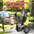 Metro Mobility 4 Wheel Powered Mobility Scooters, 300 lbs Capacity Mobility Scooters for Adults, Folding Mobility Scooter Lightweight, Electric Scooters for Seniors 10 Miles Range LED Light Red
