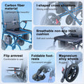 26.4 LBS Lightweight Full Carbon Fiber Electric Wheelchair for Adults, Foldable Lightweight Wheelchair, 300W Brushless Motor, 25 Mile Range