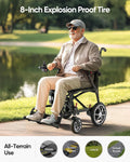 25.8lb Lightweight Carbon Fiber Electric Wheelchairs for Adults, Long Range All Terrain Portable Airline Approved