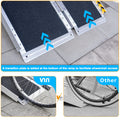 VNN Portable Wheelchair Ramp 4FT, Non-Slip Aluminum Folding Handicap Ramps, Door Threshold Wheelchair Ramps for Home, Threshold Ramp for Home Steps, Scooter Ramp, Doorways
