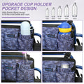 2 Pack Wheelchair Side Bag with Cup Holder, Wheelchair Armrest Pouch Accessories for Walker, Rollator, Electric Scooter Wheelchairs, Ideal Gift for Mother's Day & Father's Day