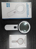 Magnifying Glass with 12 LED Lights, 30X Double Glass Lens Handheld Illuminated Magnifier Reading Magnifying Glass with for Seniors Read, Coins, Stamps, Map, Inspection, Macular Degeneration