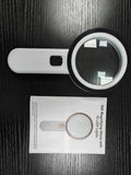 Magnifying Glass with 12 LED Lights, 30X Double Glass Lens Handheld Illuminated Magnifier Reading Magnifying Glass with for Seniors Read, Coins, Stamps, Map, Inspection, Macular Degeneration