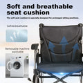 Ultra Light Ergonomic Wheelchair with Removable Footrest