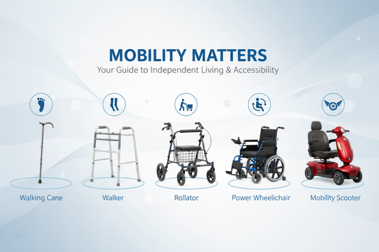 Cane vs. Walker vs. Rollator vs. Power Wheelchair vs. Mobility Scooter: How to Choose the Right Mobility Aid