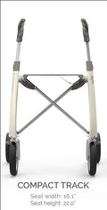byACRE Carbon Ultralight Rollator Walker - 10.6 lbs Adult Walkers with 4 Wheels and Seat - Lightweight Seated Walkers with Wheels - Foldable Rolling Walker with Seat - Walker for Adults