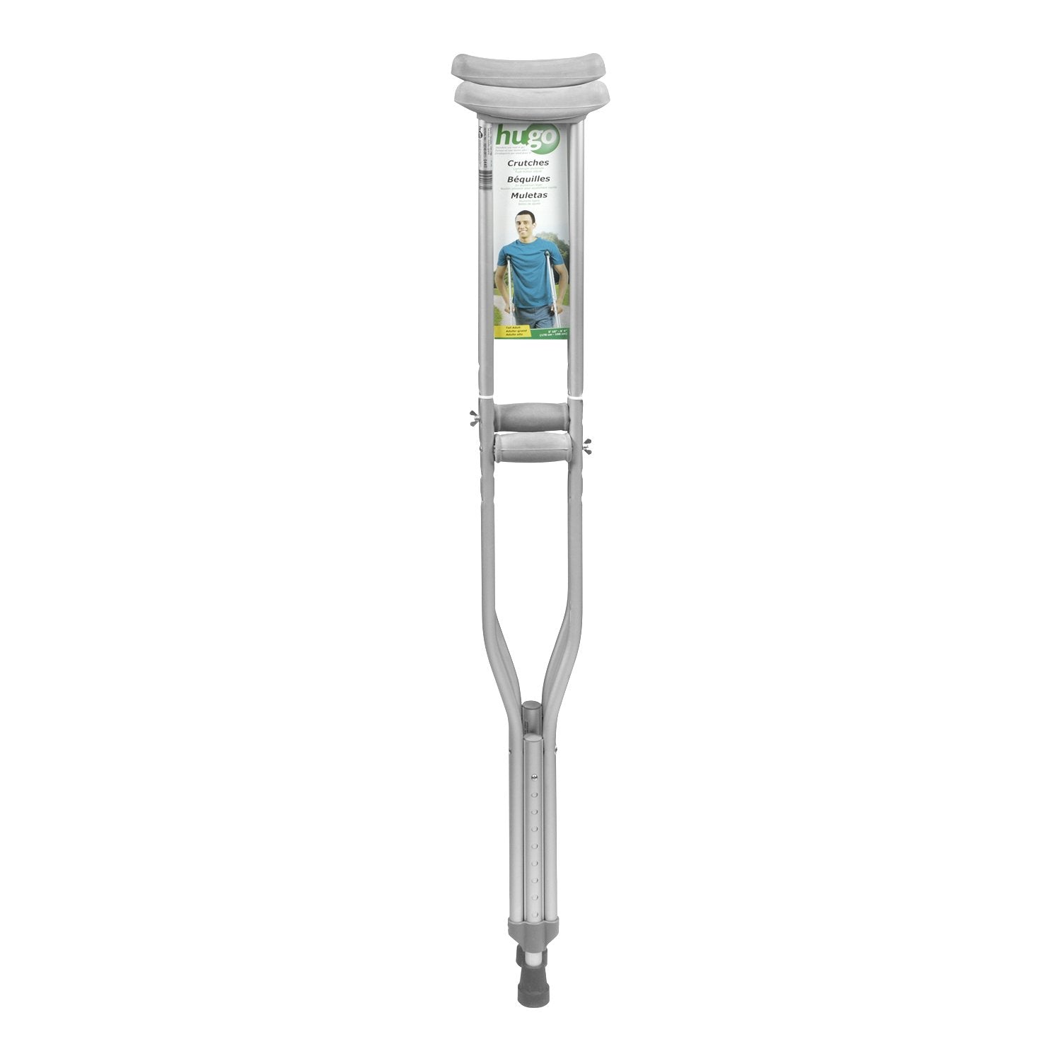 Hugo Mobility Adjustable Crutches for Walking, Tall Adult Walking Crutches, Comfortable Lightweight Crutches with Underarm Pad and Hand Grip