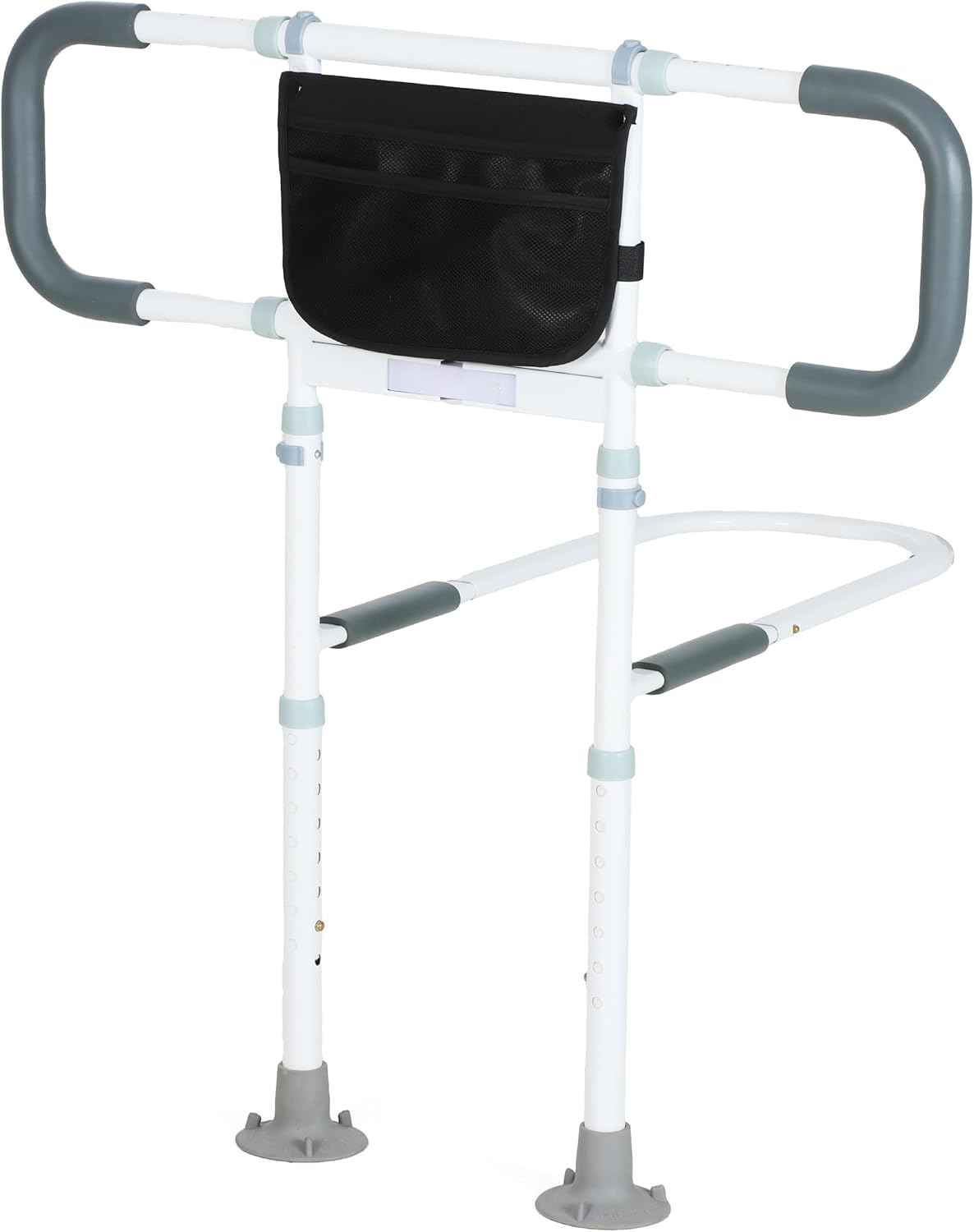Bed Rails for Elderly Adults Safety - Elderly Assistance Products, Bedrails for Rlderly Adults Grab Bar Bed Handrails, Bed Rail with Pocket, Motion Sensor Light Fits King, Queen, Full, Twin (Black)