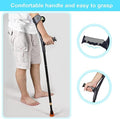 Forearm Crutch for Adults(x1 Unit), Forearm Crutch with Cuffs, Anti-Drop, Crutch for Walking, Forearm Crutch Lightweight Adjustable, Aluminum Forearm Crutch, Black Crutch (Single Black)