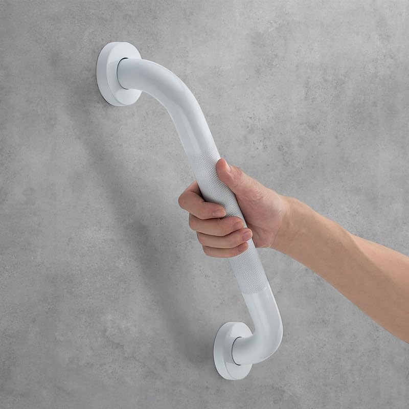 Grab Bars for Shower, 2 Pack 16-Inch Anti Slip Shower Handles for Elderly, Safety Shower Grab Bar, Stainless Steel Handicap Grab Bars for Bathroom (Polished Nickel 1" Diameter)