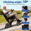 37 LBS Lightweight Carbon Fiber Electric Wheelchairs for Adults, 30 Miles Long Range Foldable Motorized Wheelchair with 2 Lithium Batteries & Dual Motors