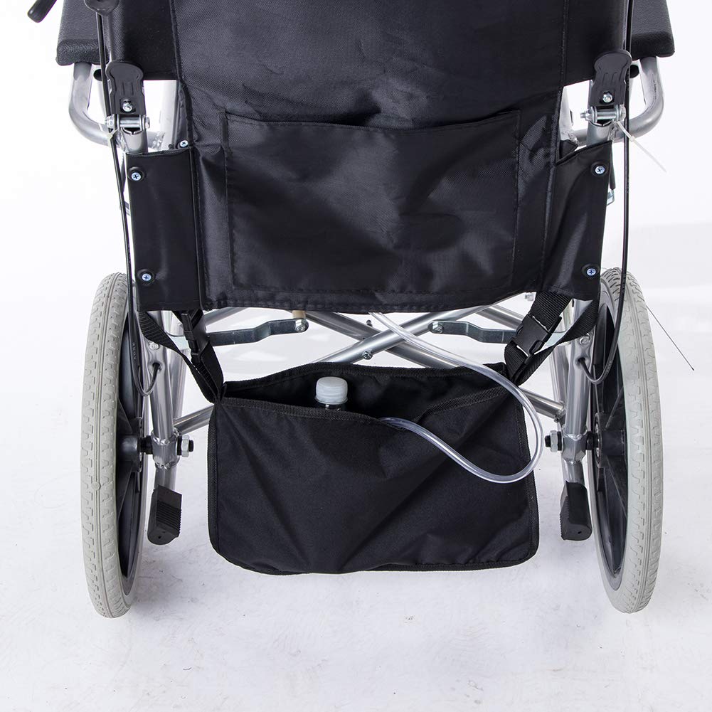 Catheter Bag Covers for Wheelchairs, Wheelchair Under Basket for Infusion Bag, Urine Urainage Bag Holder, A Dignified of Wheelchair Storage Bag, Wheelchair Urine Bag Holder (Black)