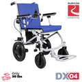 Rubicon DX04 World's Lightest (only 30lbs) Foldable Electric Wheelchair - Travel Size - Airline Approved - User Friendly - 10 mi Cruise Range - Ships from USA - Serviced in USA (Model3)