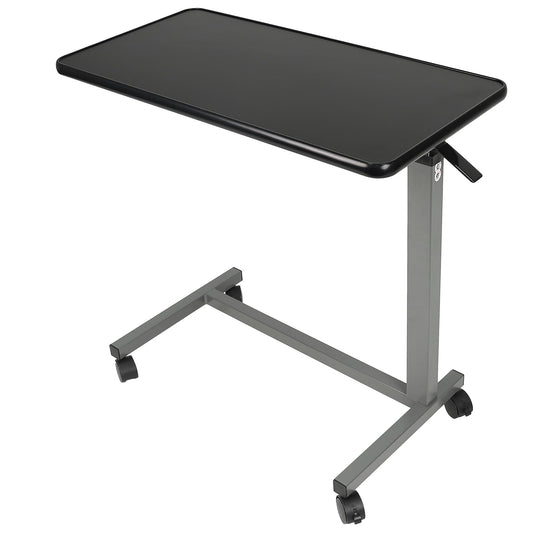Vaunn Medical Adjustable Overbed Bedside Table With Wheels (Hospital and Home Use)