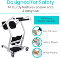 Vive Mobility Sit to Stand Patient Lift for Handicapped - Stand Assist Lift Aid for Home Care Use - Elderly Lift Assist Transfer Device - Transport Chair Stand Assist for Seniors, Adults & Disabled