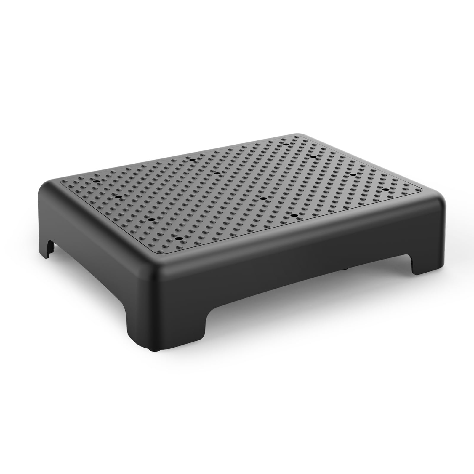 HBTower Mobility Step Stool for Adults & Seniors - Non-Slip Platform Indoor and Outdoor, Portable Riser, Safety Step for Car, Bedside, Office, Shower, Stairs - Black