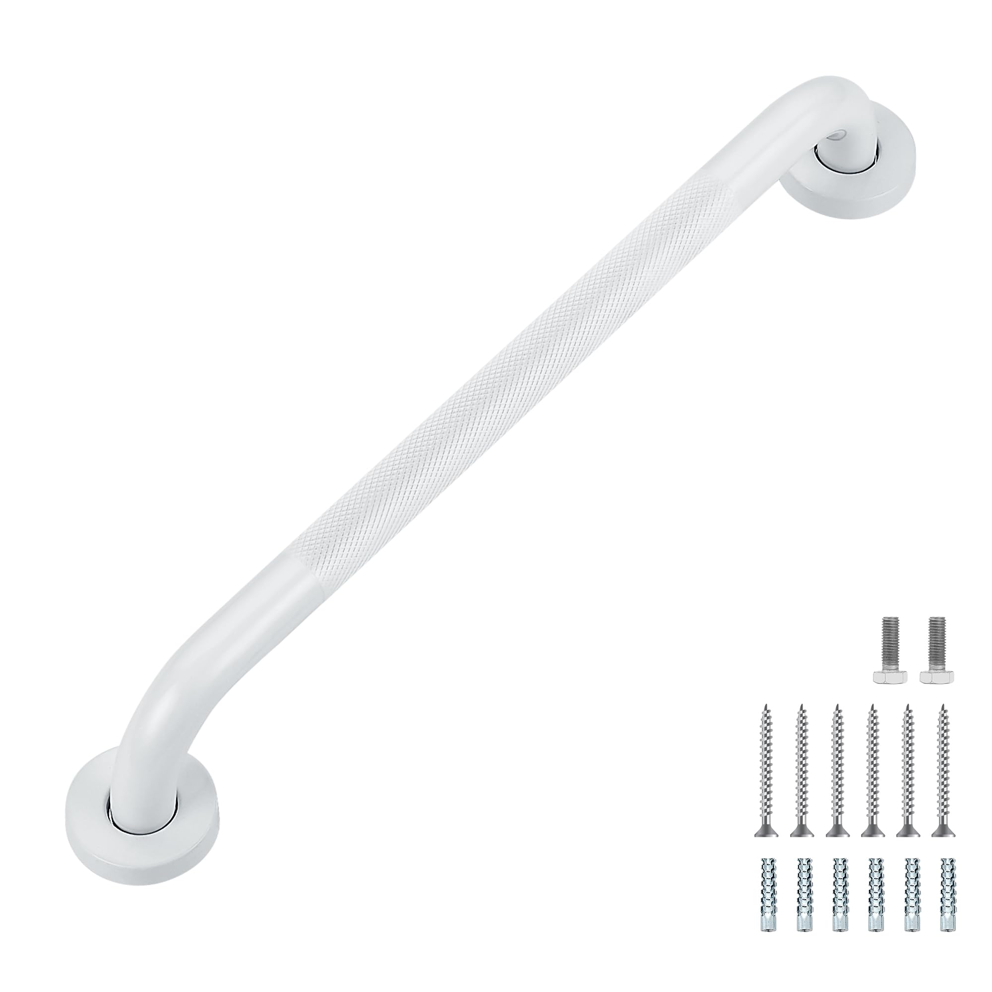 Grab Bars for Shower, 2 Pack 16-Inch Anti Slip Shower Handles for Elderly, Safety Shower Grab Bar, Stainless Steel Handicap Grab Bars for Bathroom (Polished Nickel 1" Diameter)