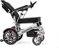 Equinox Power Wheelchair - Lightweight & Foldable Heavy-Duty 350W Dual Motor, Remote Control, Reclinable Backrest, 25 Mile Range Dual Batteries Electric Wheelchair(Travel Bag & Headlight)