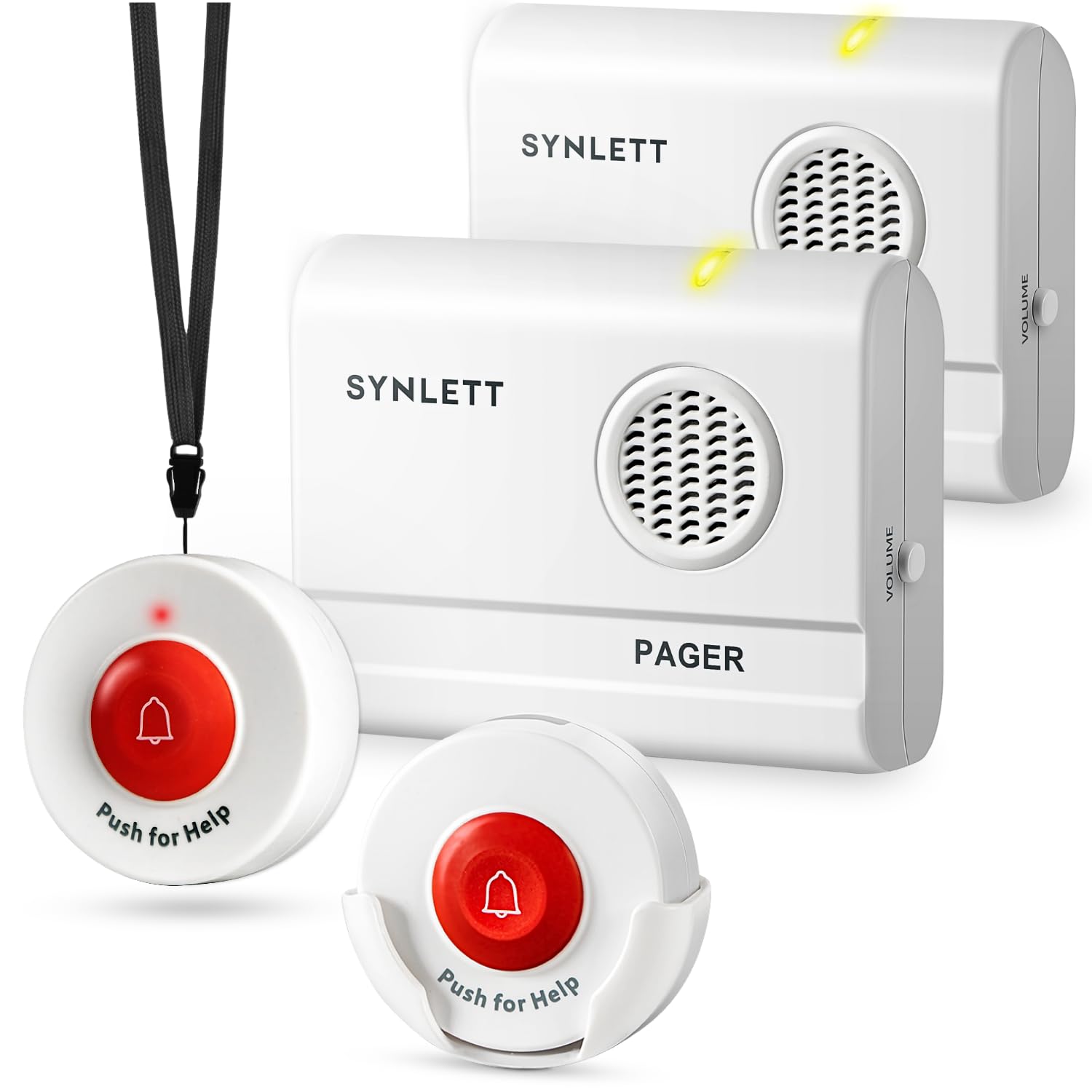 Caregiver Pager Wireless Call Buttons for Elderly Monitoring SOS Alert System Portable Alarm for Nurse Call Seniors Patients Emergency Home