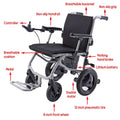 Rubicon DX04 World's Lightest (only 30lbs) Foldable Electric Wheelchair - Travel Size - Airline Approved - User Friendly - 10 mi Cruise Range - Ships from USA - Serviced in USA (Model3)