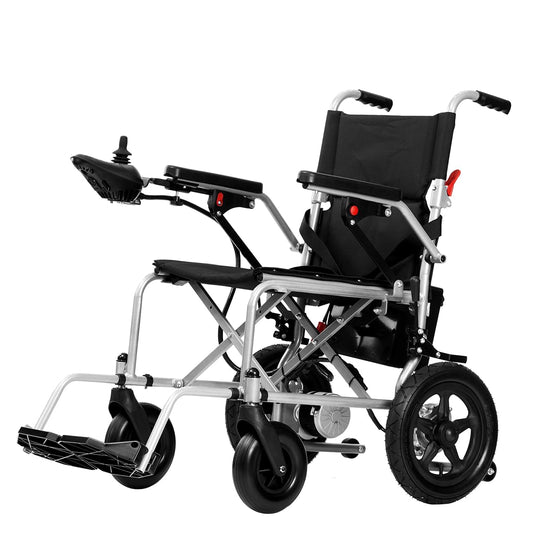 Rubicon DX03- Lightweight (Only 40lbs) Foldable Electric Wheelchair for Seniors - 12 mi Long Cruise Range with 500W Powerful Motor - Airline Approved with Detachable Battery (Model3)