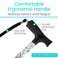 Vive Folding Cane - Foldable Walking Cane for Men, Women - Fold-up, Collapsible, Lightweight, Adjustable, Portable Hand Walking Stick - Balancing Mobility Aid - Comfortable Ergonomic Handle