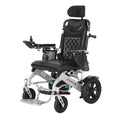 Rubicon DX11 - Reclining Foldable Electric Wheelchairs for Adults - Longest Range 25 Miles of Freedom: Airline Approved Deluxe Electric Wheelchair with Dual 12AH Lithium Batteries, 600W Motor (Model7)