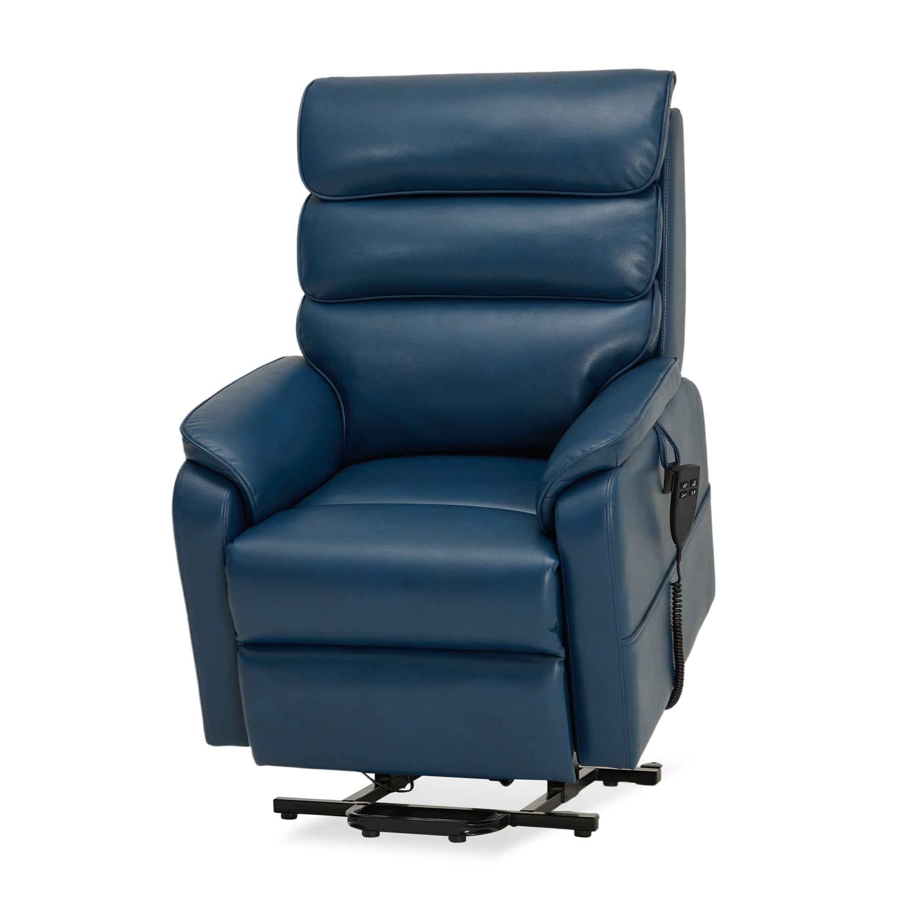 DYNOX Big Tall Man Large-Wide Power Dual Motor Lift Recliners Chairs for Elderly Lay Flat Lift Chair with Infinite Positions, Heat & Massage, Supports 400 LBS(9298L,Faux Leather,Brown)