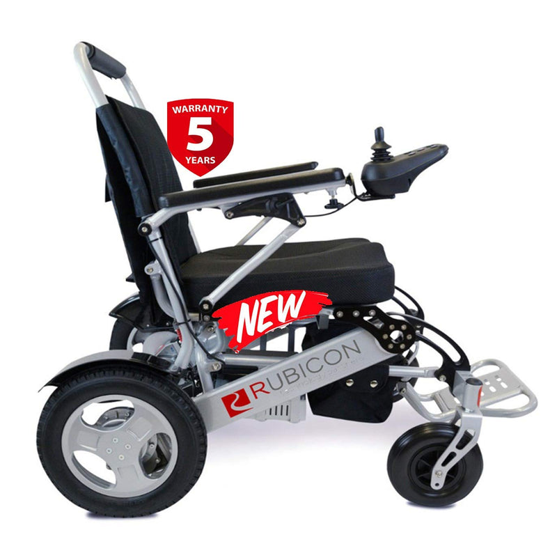 Rubicon DX12 Next Generation, 30-Mile Freedom Range. Airline Approved Electric Wheelchair with Dual 12AH Lithium Batteries, Powerful 2x300W High Performance Motors