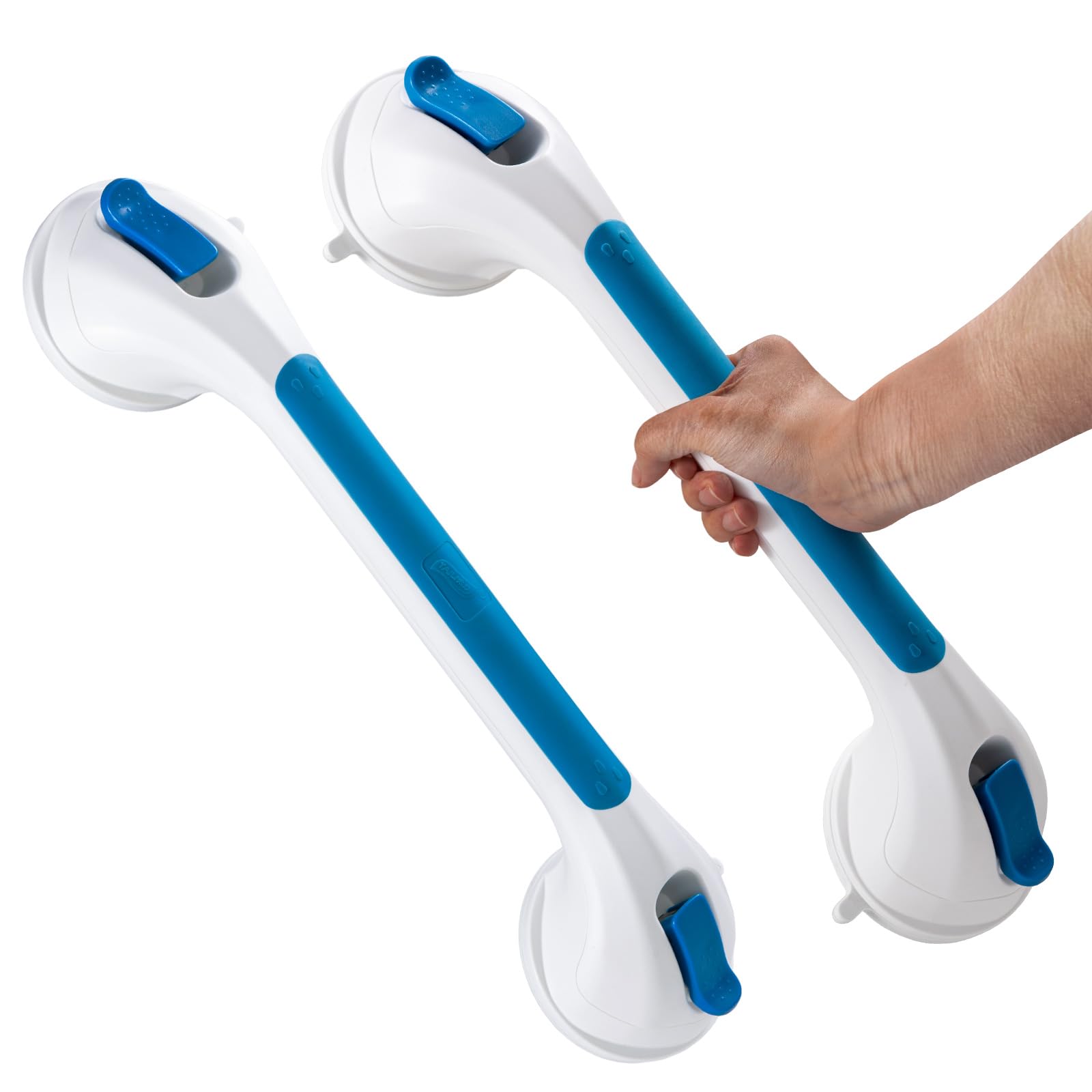 TAILI Grab Bars for Bathtubs and Showers 2 Pack Suction Grab Bar, Heavy Duty Shower Handle Removable Bath Handrails for Seniors and Elderly, Bathroom Safety Grip No Drilling Waterproof,Grey