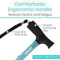 Vive Folding Cane - Foldable Walking Cane for Men, Women - Fold-up, Collapsible, Lightweight, Adjustable, Portable Hand Walking Stick - Balancing Mobility Aid - Comfortable Ergonomic Handle