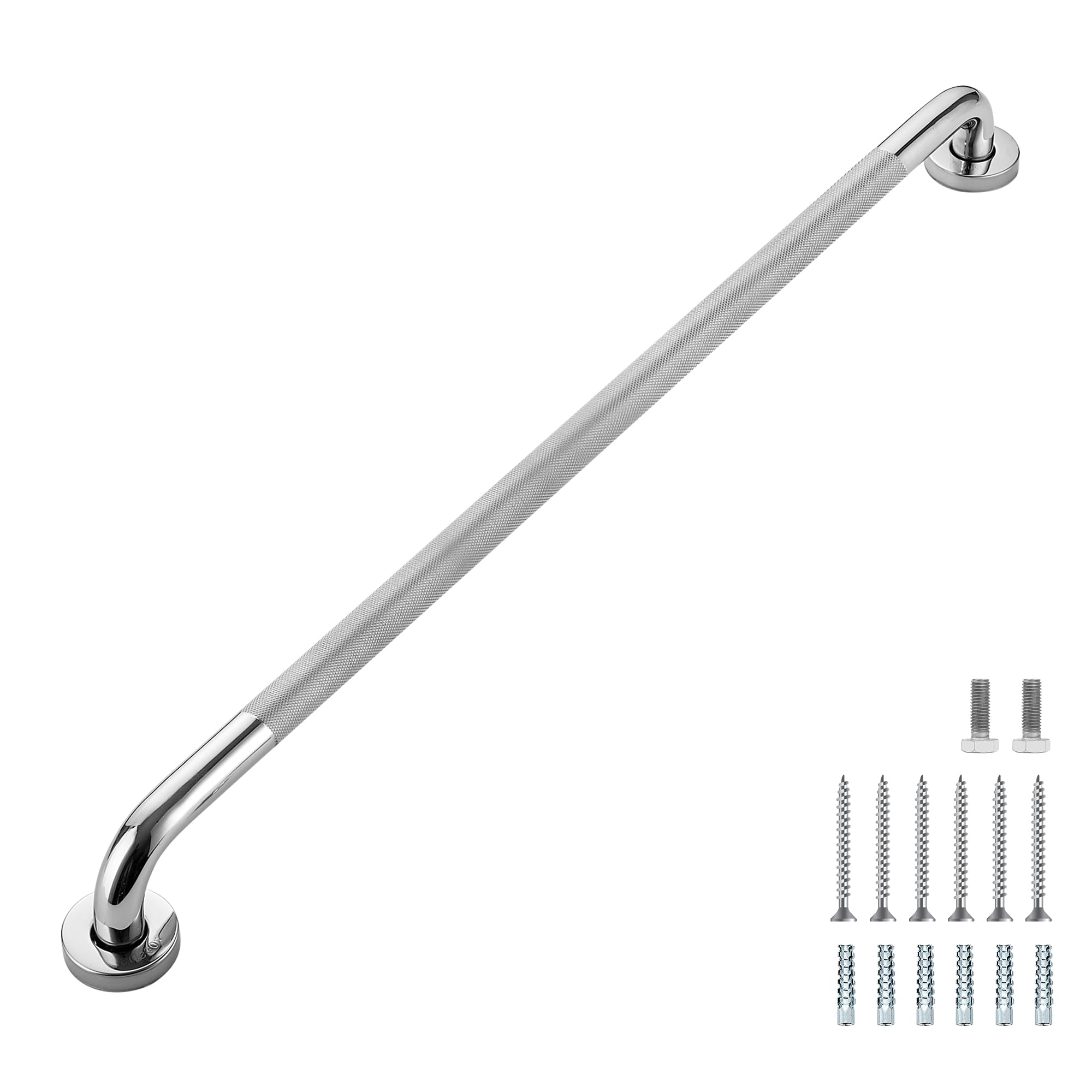 Grab Bars for Shower, 2 Pack 16-Inch Anti Slip Shower Handles for Elderly, Safety Shower Grab Bar, Stainless Steel Handicap Grab Bars for Bathroom (Polished Nickel 1" Diameter)