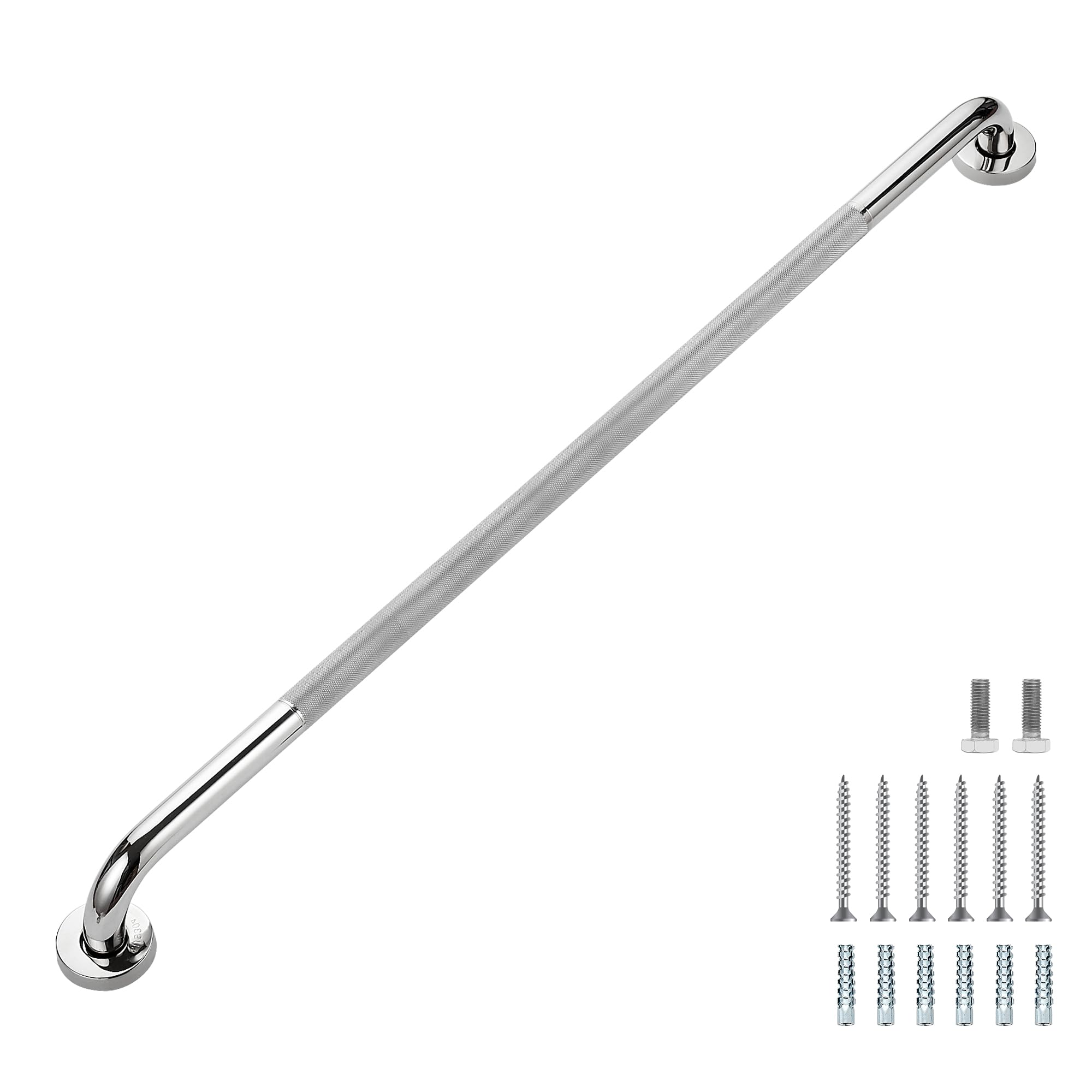 Grab Bars for Shower, 2 Pack 16-Inch Anti Slip Shower Handles for Elderly, Safety Shower Grab Bar, Stainless Steel Handicap Grab Bars for Bathroom (Polished Nickel 1" Diameter)