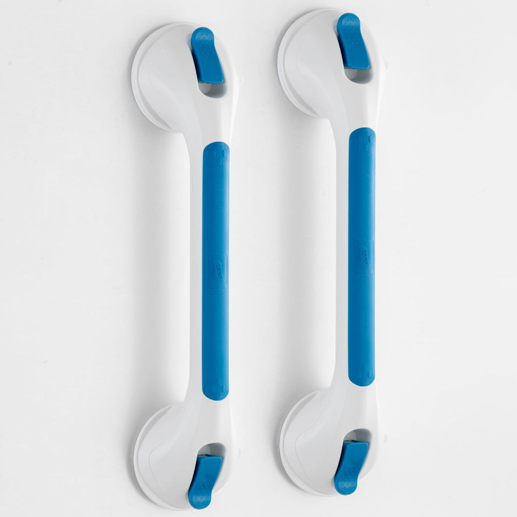 TAILI Grab Bars for Bathtubs and Showers 2 Pack Suction Grab Bar, Heavy Duty Shower Handle Removable Bath Handrails for Seniors and Elderly, Bathroom Safety Grip No Drilling Waterproof,Grey