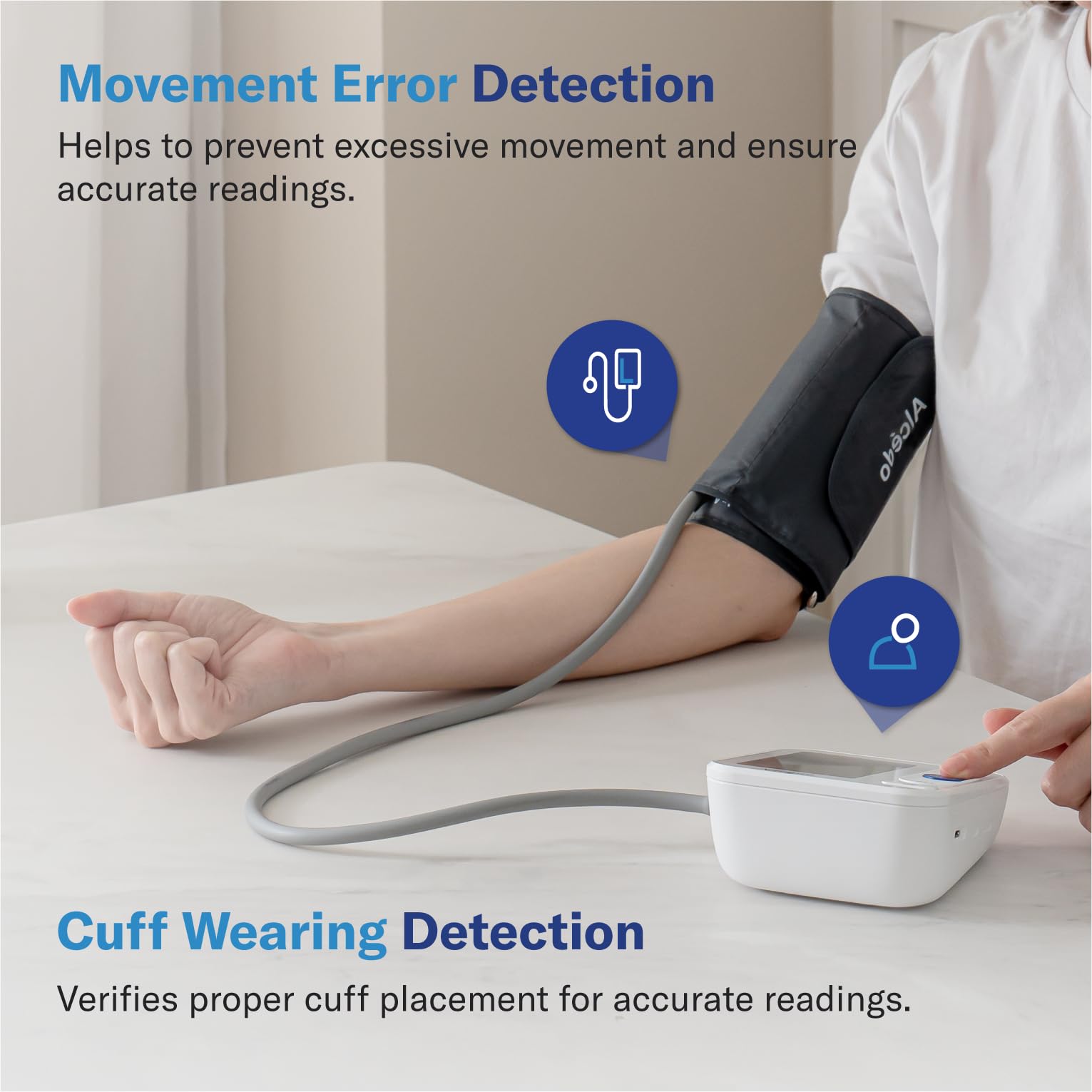 Alcedo Blood Pressure Monitor for Home Use, Automatic Digital BP Machine with Large Cuff for Upper Arm, LCD Screen, 2x120 Memory, Talking Function