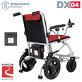 Rubicon DX04 World's Lightest (only 30lbs) Foldable Electric Wheelchair - Travel Size - Airline Approved - User Friendly - 10 mi Cruise Range - Ships from USA - Serviced in USA (Model3)