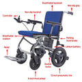 Rubicon DX04 World's Lightest (only 30lbs) Foldable Electric Wheelchair - Travel Size - Airline Approved - User Friendly - 10 mi Cruise Range - Ships from USA - Serviced in USA (Model3)