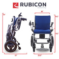 Rubicon DX04 World's Lightest (only 30lbs) Foldable Electric Wheelchair - Travel Size - Airline Approved - User Friendly - 10 mi Cruise Range - Ships from USA - Serviced in USA (Model3)