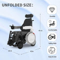 One-Touch Folding Electric Wheelchair for Adults, 16 Miles Long Range Foldable Power Wheelchair with Zero Gravity, Rehabilitation Training