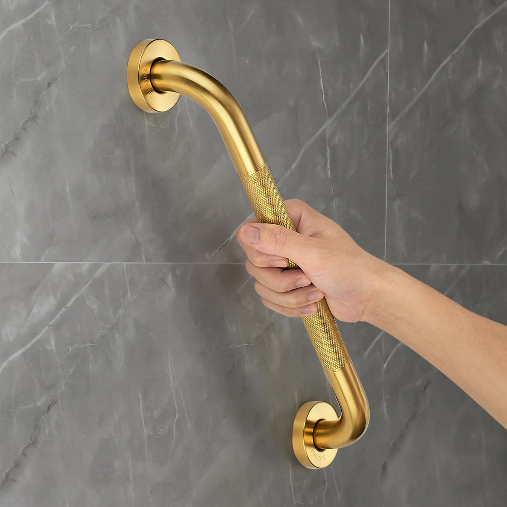 Grab Bars for Shower, 2 Pack 16-Inch Anti Slip Shower Handles for Elderly, Safety Shower Grab Bar, Stainless Steel Handicap Grab Bars for Bathroom (Polished Nickel 1" Diameter)